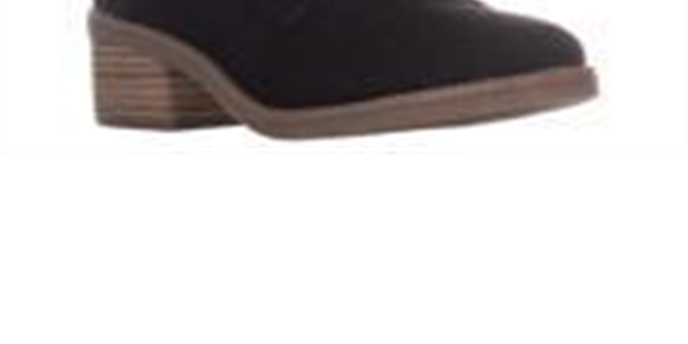 Style & Co Women's Pull-Tab Lace Cushioned Rizio Round Toe Block Heel Zip-up Booties BlacK Size 7.5 M