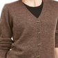 Karen Scott Women's Scalloped Hem Button Cardigan BrownSize X-Small