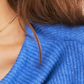 Free People Women's  Heather Long Sleeve Crew Neck Top Blue Size Small