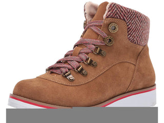 Anne Klein Womens Willpower Fabric Closed Toe Ankle Fashion Boots Brown Size 7.5 M