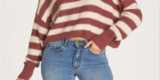 Billabong Women's Til Sunset Sweater Purple Size Medium