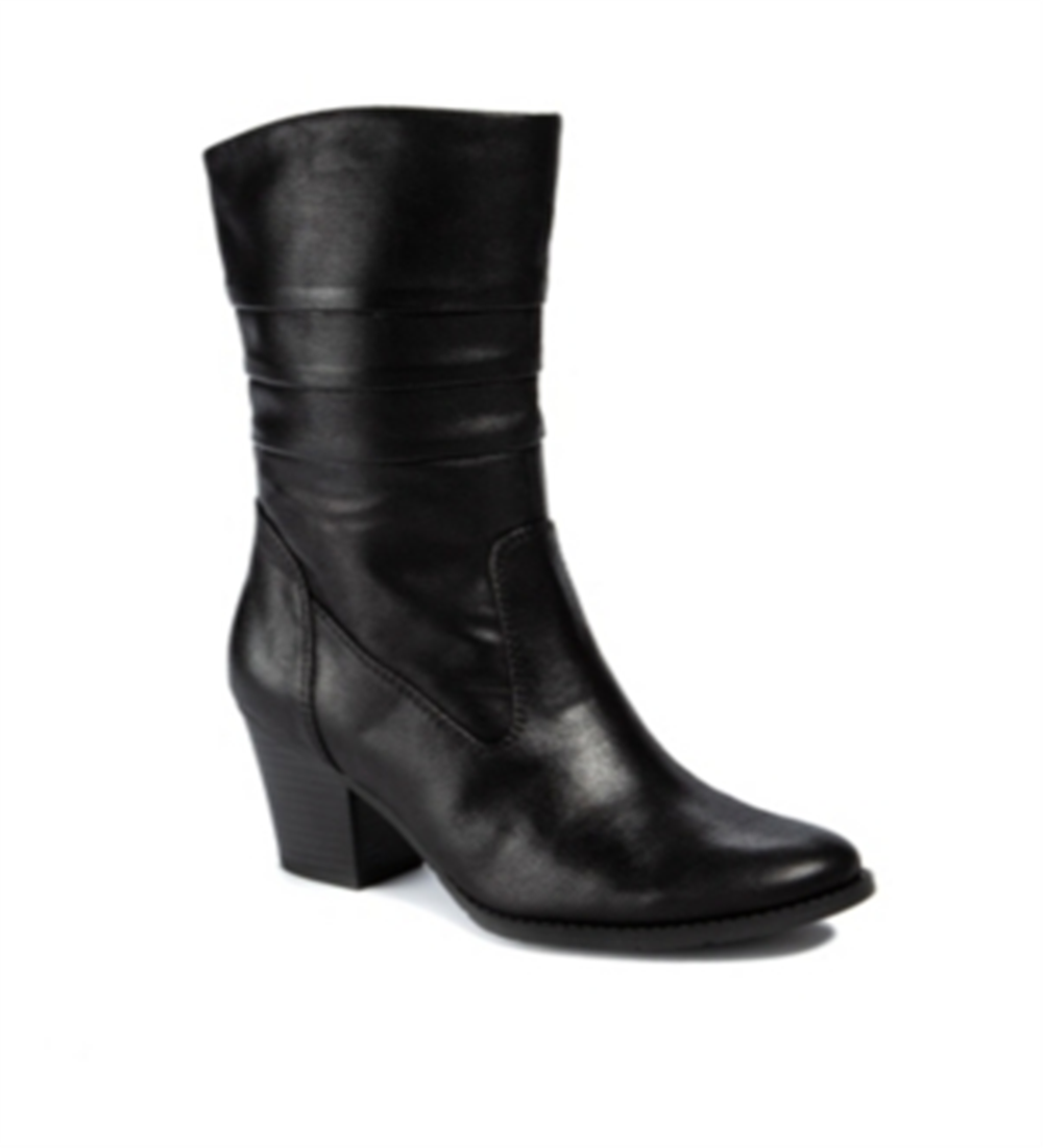 Baretraps Womens Lovelace Round Toe Mid-Calf Boots Black 5 Medium