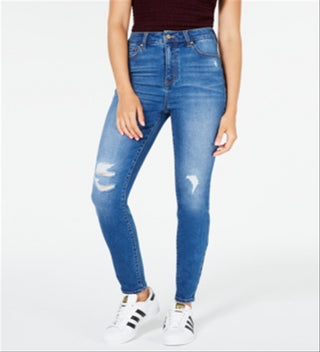 Celebrity Pink Women's Curvy High Rise Destructed Skinny Jean Blue Size 3