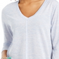 Style & Co Women's V Neck Top Purple Size Small