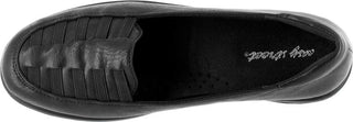 Easy Street Women's Burnish Platform Strappy Detail Comfort Genesis Round Toe Slip on Loafers Black Size 7 W