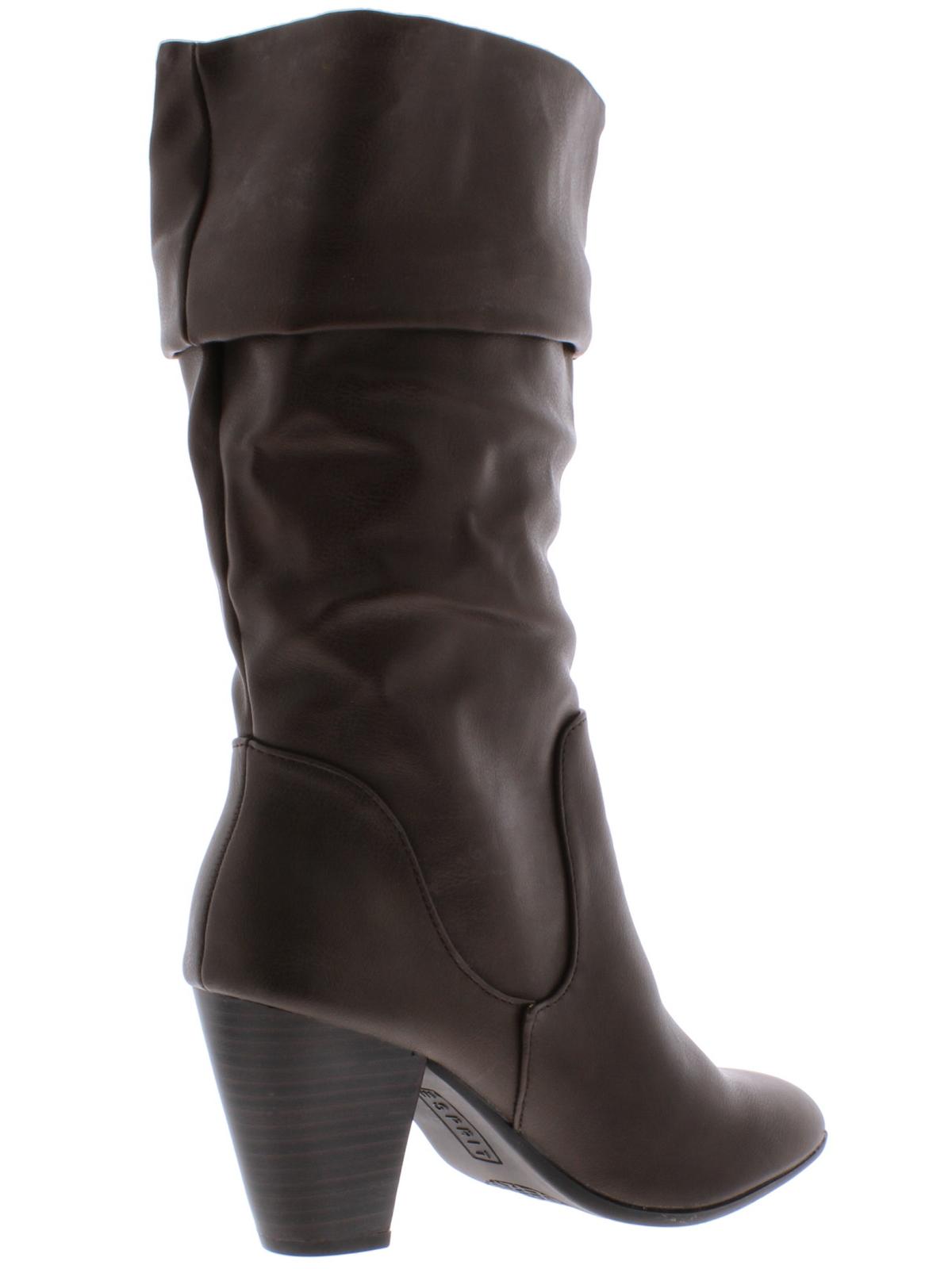 Esprit Womens Oliana Closed Toe Mid-Calf Fashion Boots, Dark Brown, Size 8.5