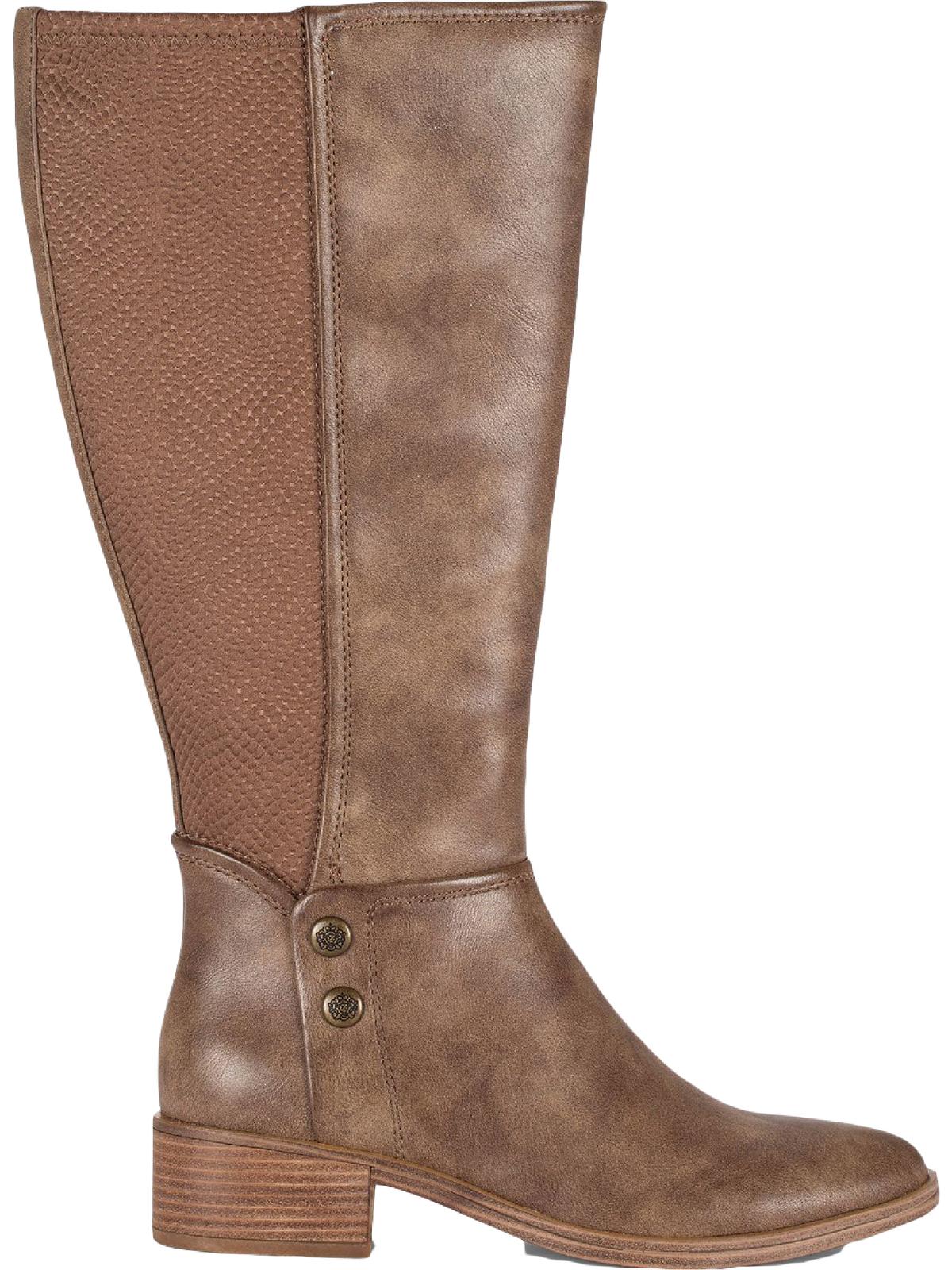 Baretraps Womens Madelyn Wide Calf Knee-High Boots Brown 10 Medium