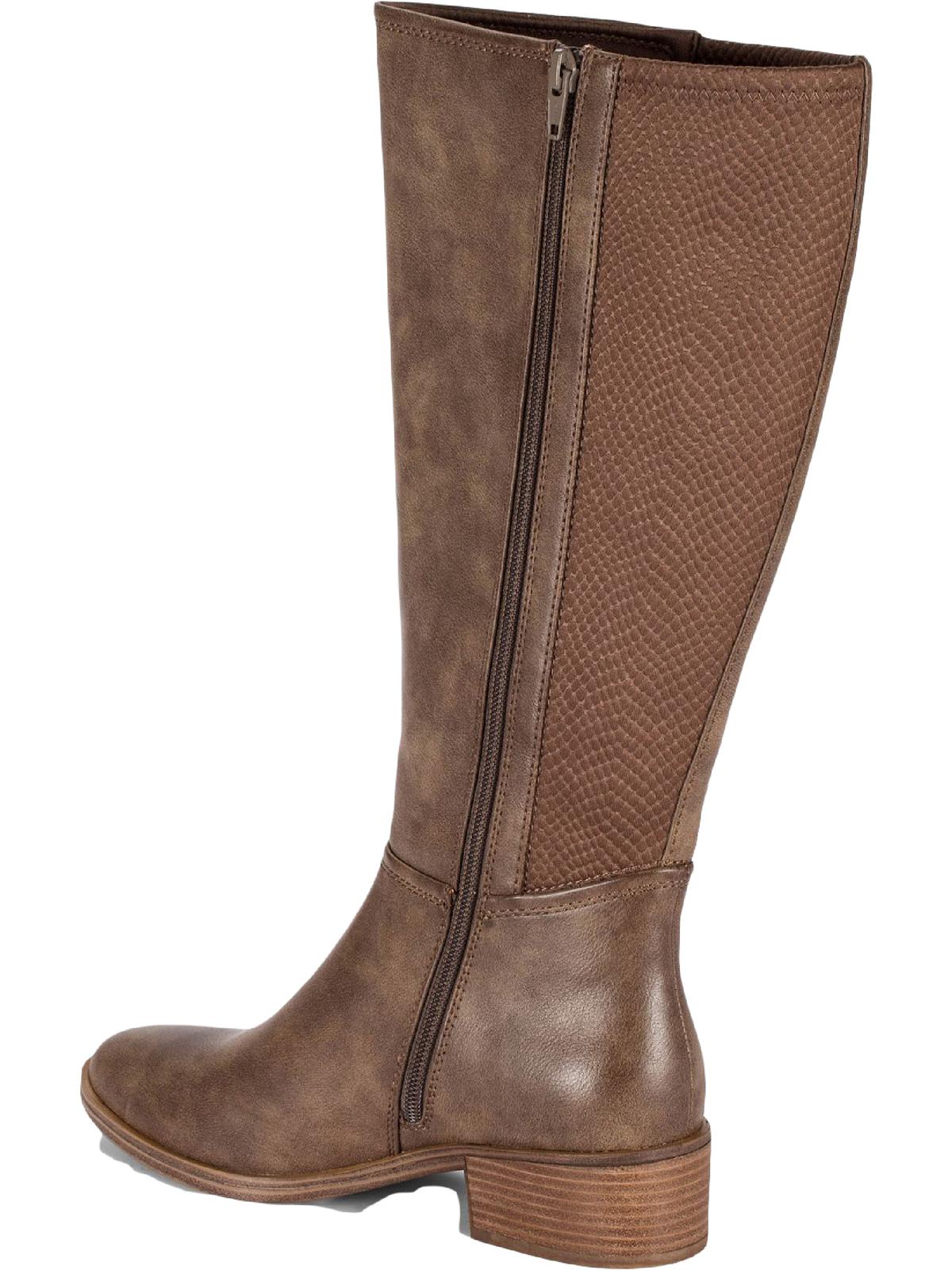 Baretraps Womens Madelyn Wide Calf Knee-High Boots Brown 10 Medium