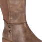 Baretraps Womens Madelyn Wide Calf Knee-High Boots Brown 10 Medium