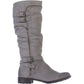 White Mountain Womens Remi Round Toe Knee High Combat Boots Gray Size 8.5 M