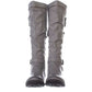White Mountain Womens Remi Round Toe Knee High Combat Boots Gray Size 8.5 M