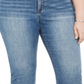 INC International Concepts Women's Rhinestone Ankle Skinny Jeans Blue Size 28W