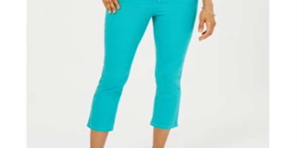 Charter Club Women's Tummy Control Bristol Capri Jean -Green Size 6P