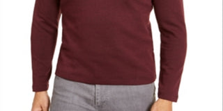 Alfani Men's Solid Quarter Zip Sweater Red Size XX-Large