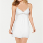 Inc International Concepts Lace & Chiffon Nightgown Lingerie  White Size S