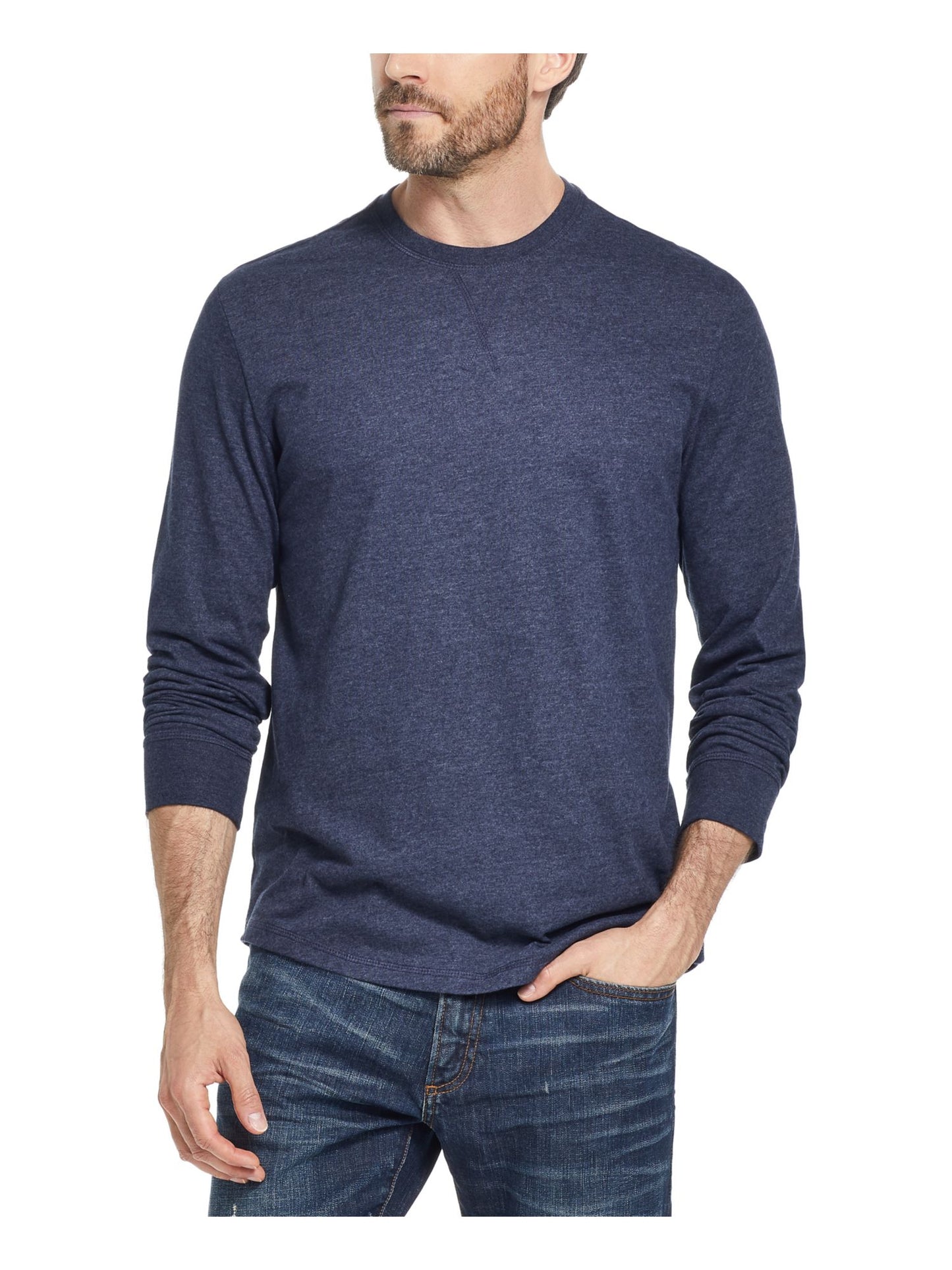 Weatherproof Vintage Men's Long Sleeve Crew Neck Classic Fit Sweater Blue Size Small