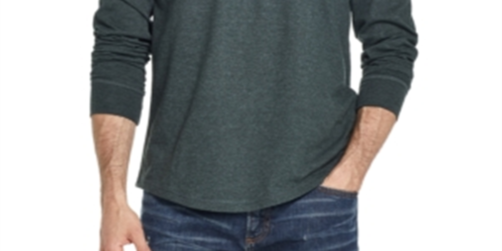 Weatherproof Vintage Men's Heathered Crew Neck T-Shirt Green Size Small