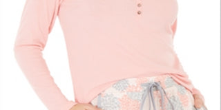 Charter Club Women's Ribbed Pajama Top Pink Size M