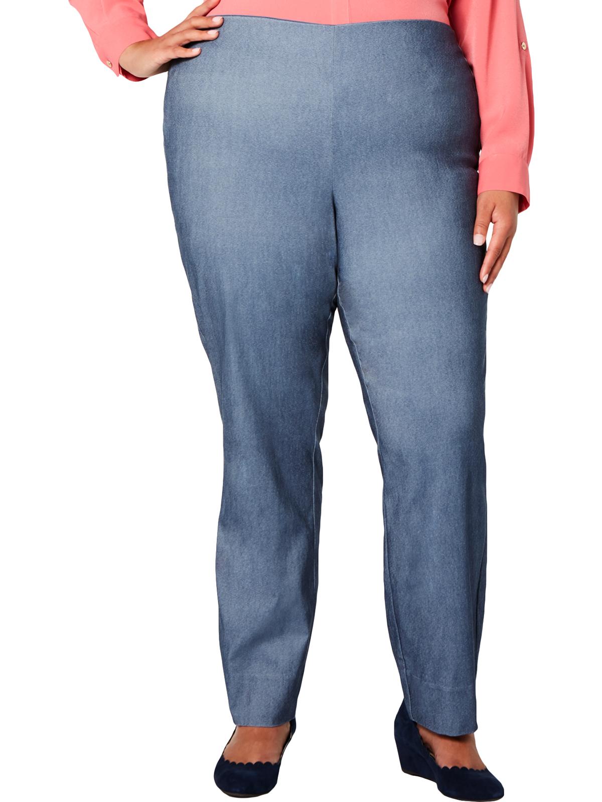 Charter Club Women's Tummy Control High Rise Skinny Pants Blue Size 20W