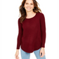 Charter Club Women's Cashmere Crewneck Sweater Red Size Large