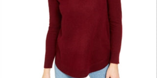 Charter Club Women's Cashmere Crewneck Sweater Red Size Large