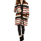 INC International Concepts Women's Striped Sequinned Cardigan Brown Size Petite XL