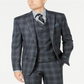 Ralph Lauren Men's Plaid Two Button Blazer Black Size 48
