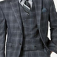 Ralph Lauren Men's Plaid Two Button Blazer Black Size 48