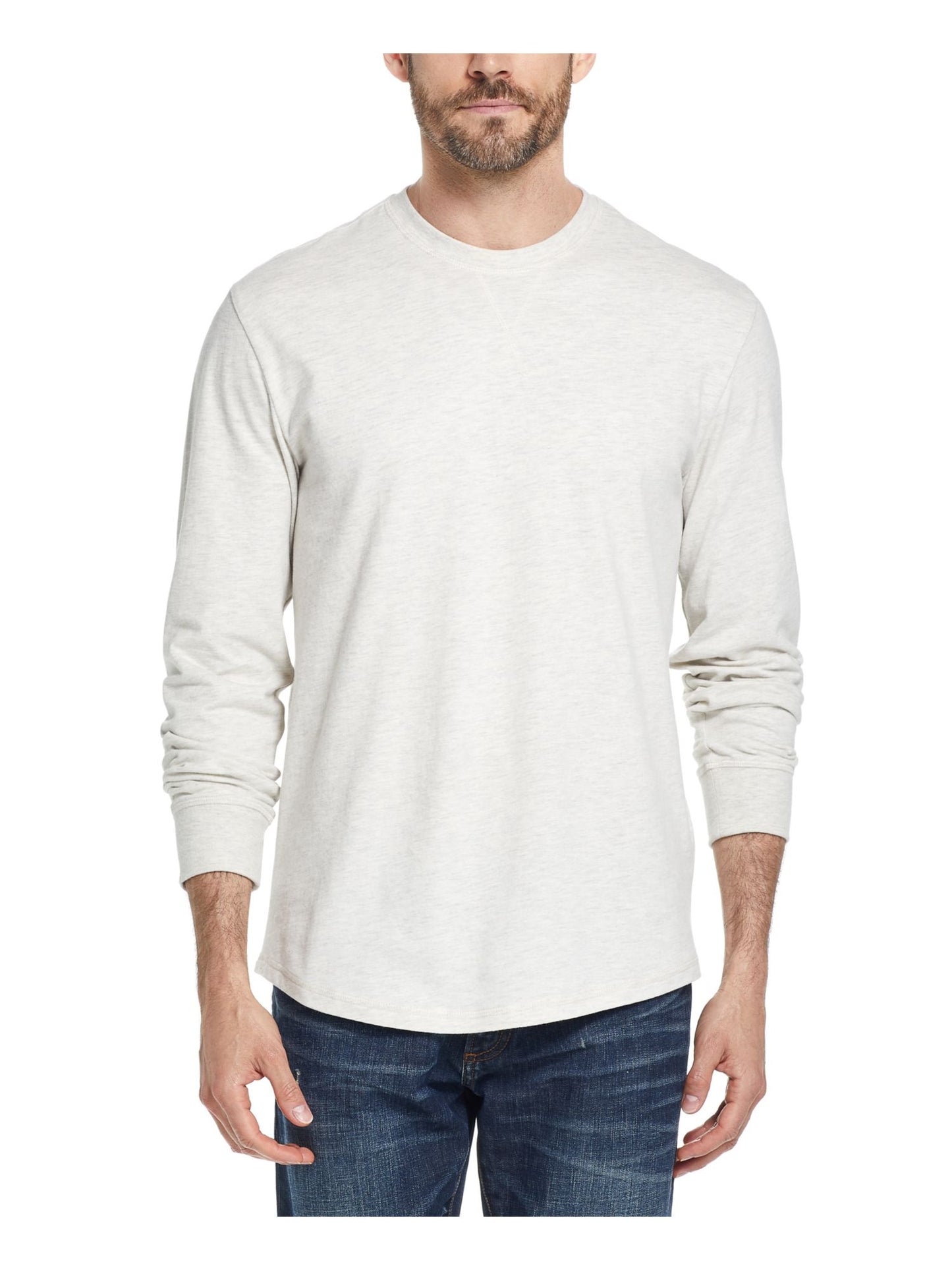 Weatherproof Vintage Men's Brushed Long Sleeve Jersey T-Shirt Brown Size Small