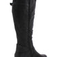 Baretraps Womens Yanessa 2 Faux Leather Riding Boots Black 5 Medium