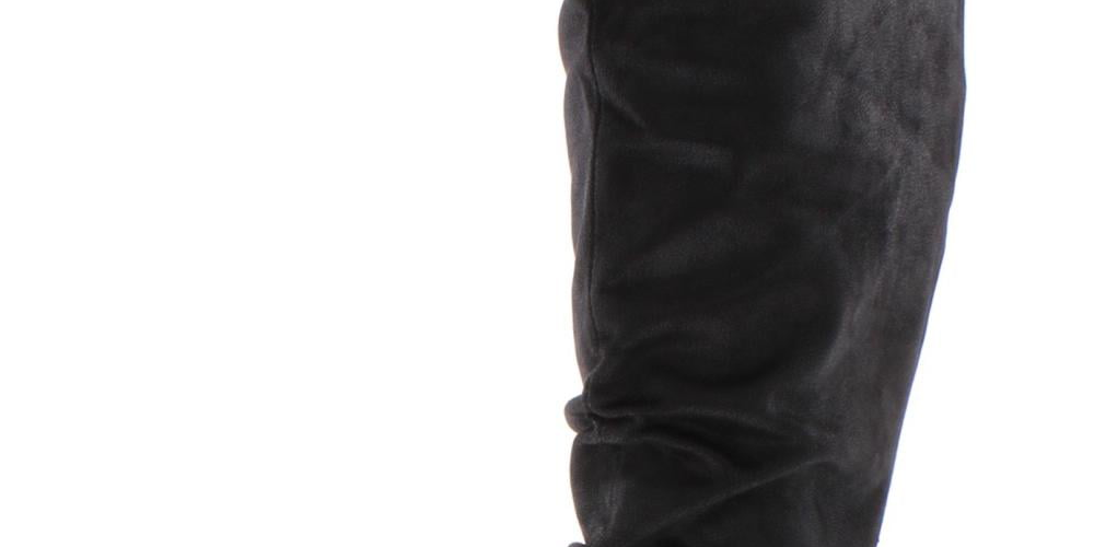 Baretraps Womens Yanessa 2 Faux Leather Riding Boots Black 5 Medium