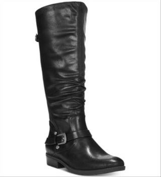 Baretraps Womens Yanessa 2 Faux Leather Riding Boots Black 5 Medium