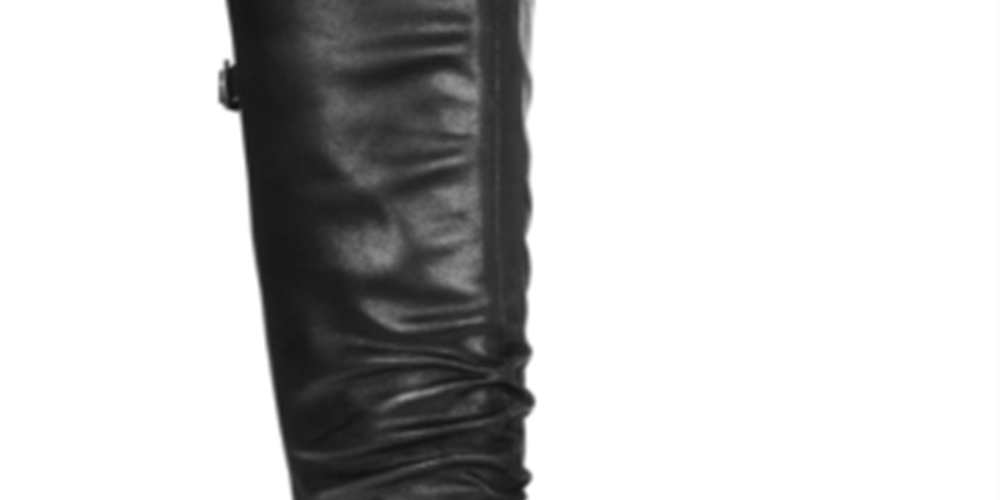 Baretraps Womens Yanessa 2 Faux Leather Riding Boots Black 5 Medium