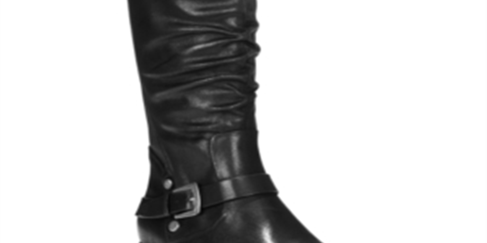 Baretraps Womens Yanessa 2 Faux Leather Riding Boots Black 5 Medium