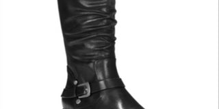 Baretraps Womens Yanessa 2 Faux Leather Riding Boots Black 5 Medium