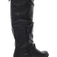 XOXO Womens Minkler Faux Leather Tall Riding Boots Black Size 8