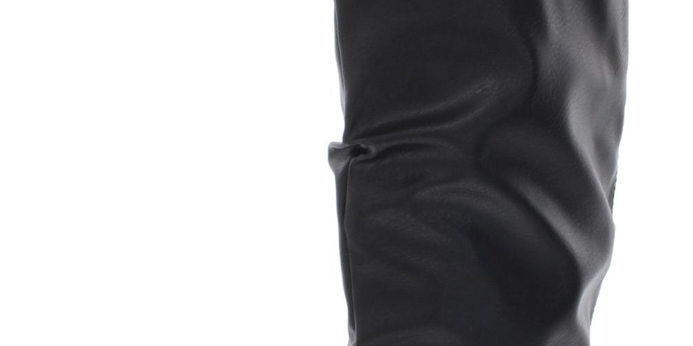 XOXO Womens Minkler Faux Leather Tall Riding Boots Black Size 8