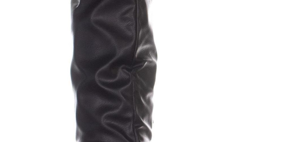 XOXO Womens Minkler Faux Leather Tall Riding Boots Black Size 8