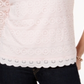 Charter Club Women's Lace 3/4 Sleeve Top Pink Size Petite S