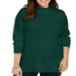 Karen Scott Women's Cotton Mock Neck Sweater Green Size 0X