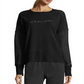 Champion Women's Heritage Cotton Mixed Texture Sweatshirt Black Size Medium