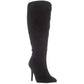Thalia Sodi Women's Rajel Faux Suede Wide Calf Knee High Boots Black Size 6.5W