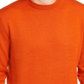 Club Room Men's Merino Wool Blend Ribbed Trim Crewneck Sweater Orange Size Small