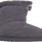 Style & Co Women's Buckle Accent Tiny 2 Round Toe Slip on Leather Snow Boots Gray Size 7 M
