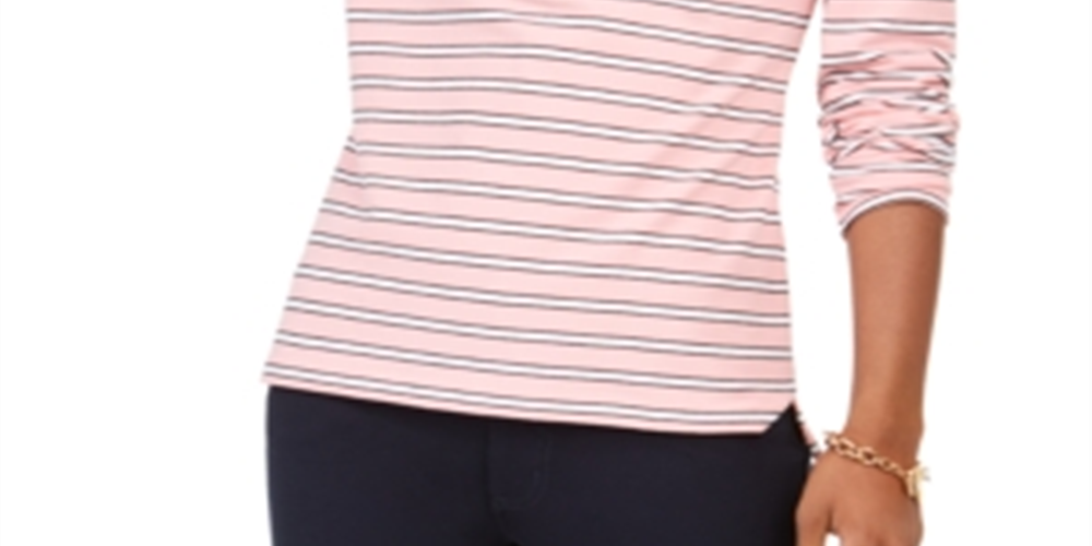 Tommy Hilfiger Women's Long Sleeve Polo Shirt Pink Size XX-Large