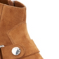 Dkny Womens Square Toe Block Heel Zip-up Leather Booties Brown 7 M