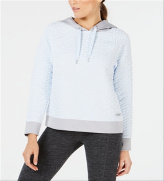 Calvin Klein Women's Raglan Sleeve Pullover Hoodie Blue Size Large