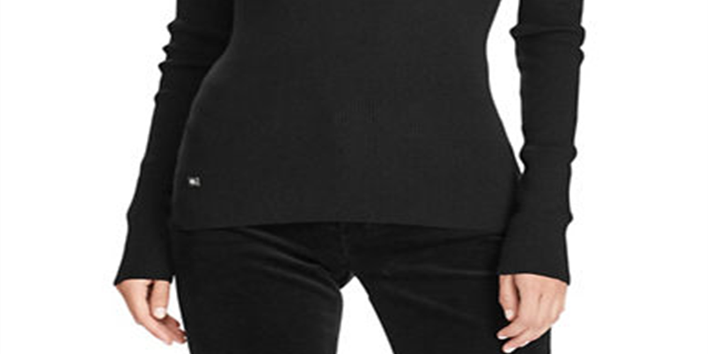 Ralph Lauren Women's Turtleneck Sweater Black Size Large