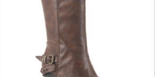 American Rag Womens Emilee Faux Leather Knee-High Riding Boots Brown Size 9.5