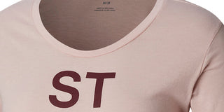 Columbia Women's Printed Short Sleeve Jewel Neck T-Shirt Active Wear Top Pink Size XS